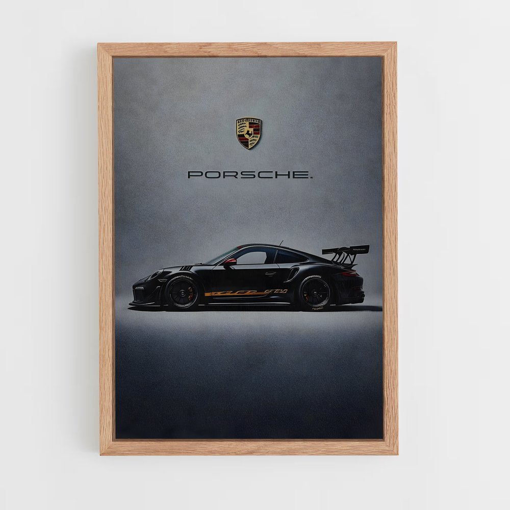 Poster Porsche Noir (vue 4)